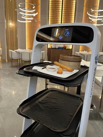Robots can bring food to restaurant customers. (Photo: Megan Rowley, via Facebook.)