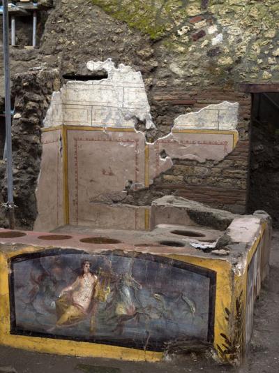Archaeologists in Pompeii uncovered a food stand from 79 CE. (Photo: Archaeologist News via Facebook.)