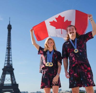 Summer McIntosh and Ethan Katzberg were among Canada’s gold medal winners at the Paris Summer Olympics. (Photo via Facebook.) Summer McIntosh and Ethan Katzberg were among Canada’s gold medal winners at the Paris Summer Olympics. (Photo via Facebook.)