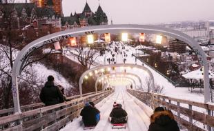 The popular toboggan run in Quebec City. (Photo via Instagram.)