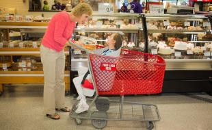 “Caroline’s Carts” makes shopping easier for families living with disabilities. (Photo via Facebook.)