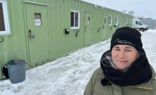 Homes made from shipping containers have been set up in Gatineau, Quebec. (Photo via Facebook.)